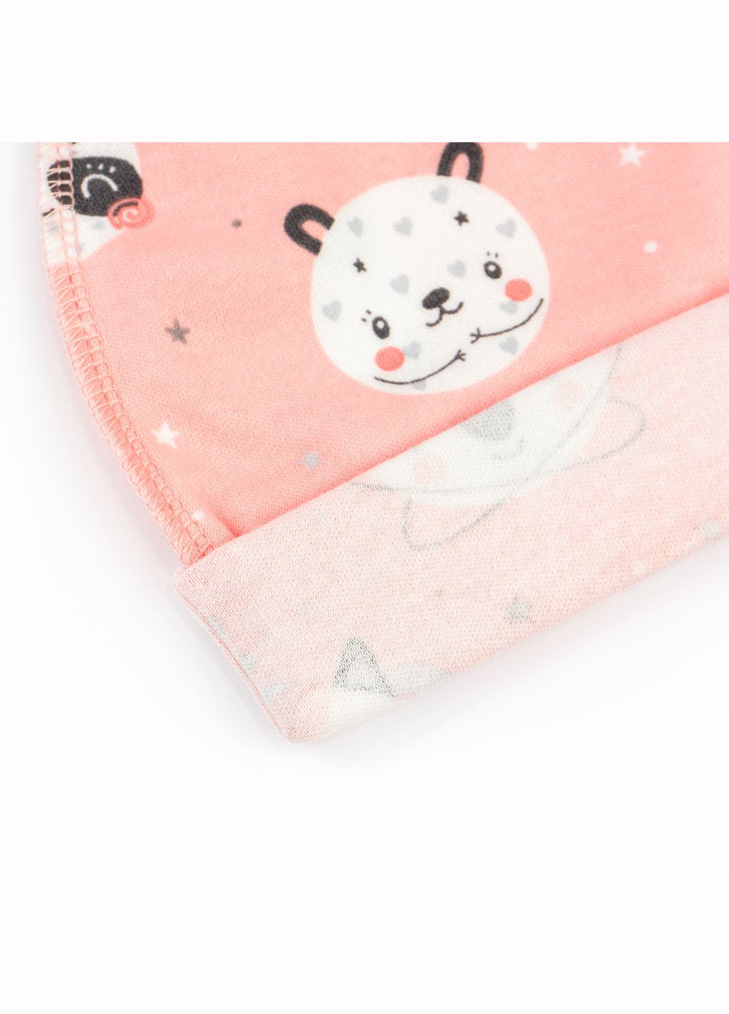 Шапочка ясельна з підворотом для дівчинки Pink panda 40 dexter's (326673433)