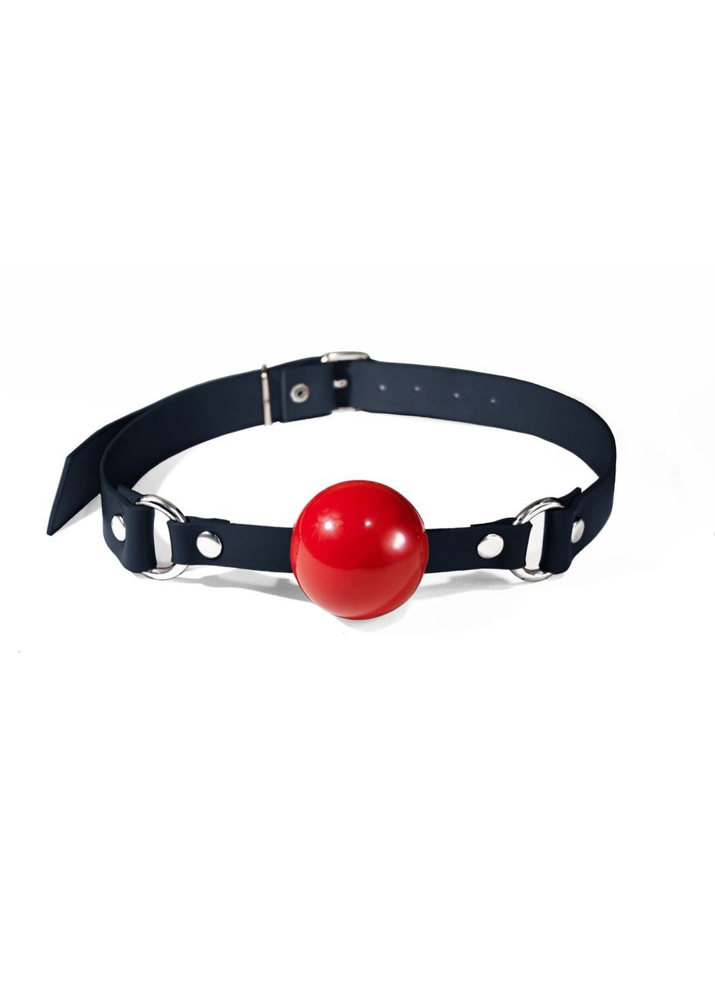 Кляп силиконовый Silicon Ball Gag Black/Red, черный ремень, красный шарик Feral Feelings (298572930)