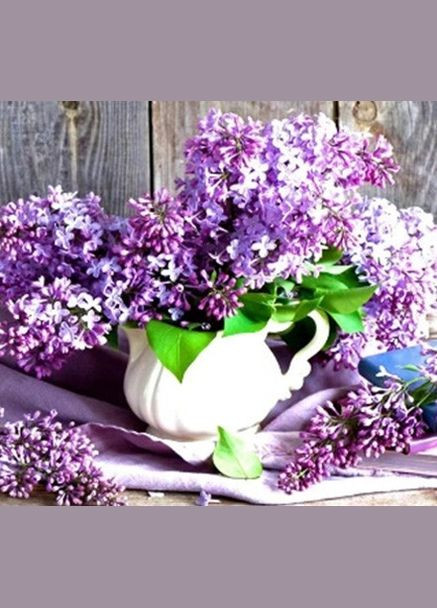 Алмазная мозаика картины по номерам со стразами на подрамнике "Сирень" 30*30 см (ME21368) Чарівний діамант (317258810)