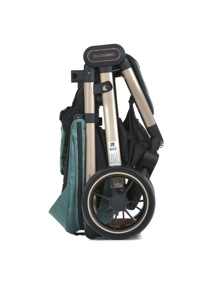 Коляска детская DYNAMIC PRO Special Mint прогулочная с чехлом дождевиком и москитной сеткой Мятная с перышками (ME 1053G-2) El Camino (334338195)