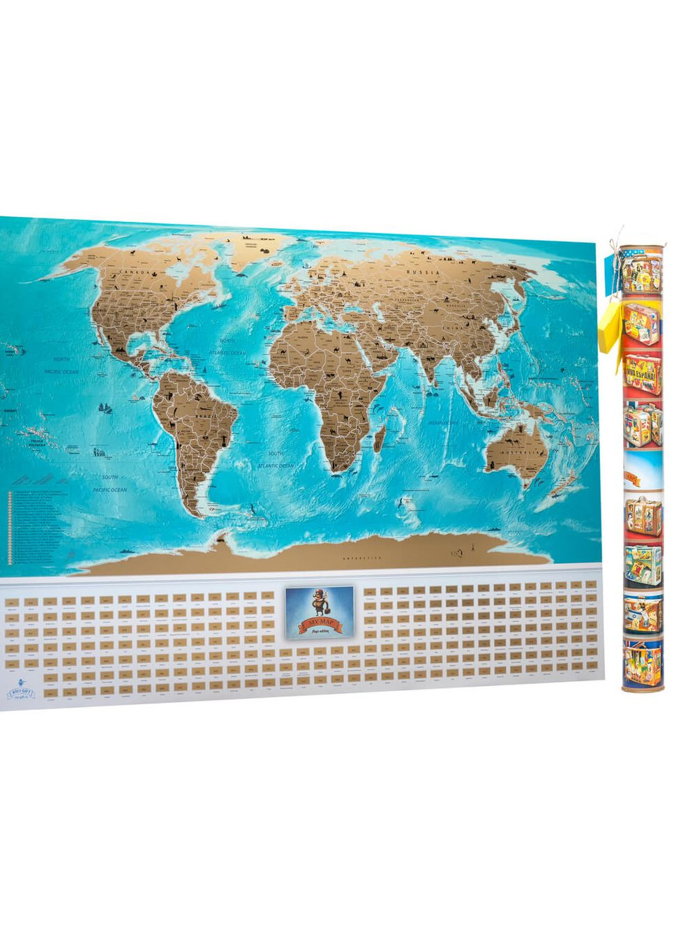 Cкретч карта мира My Map Flags edition ENG My Gift (371786321)