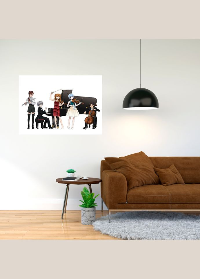 Плакат- із принтом Neon Genesis Evangelion Shinseiki Evangerion Євангеліон нового покоління NGE EVA 7 Кавун постер (316208267)