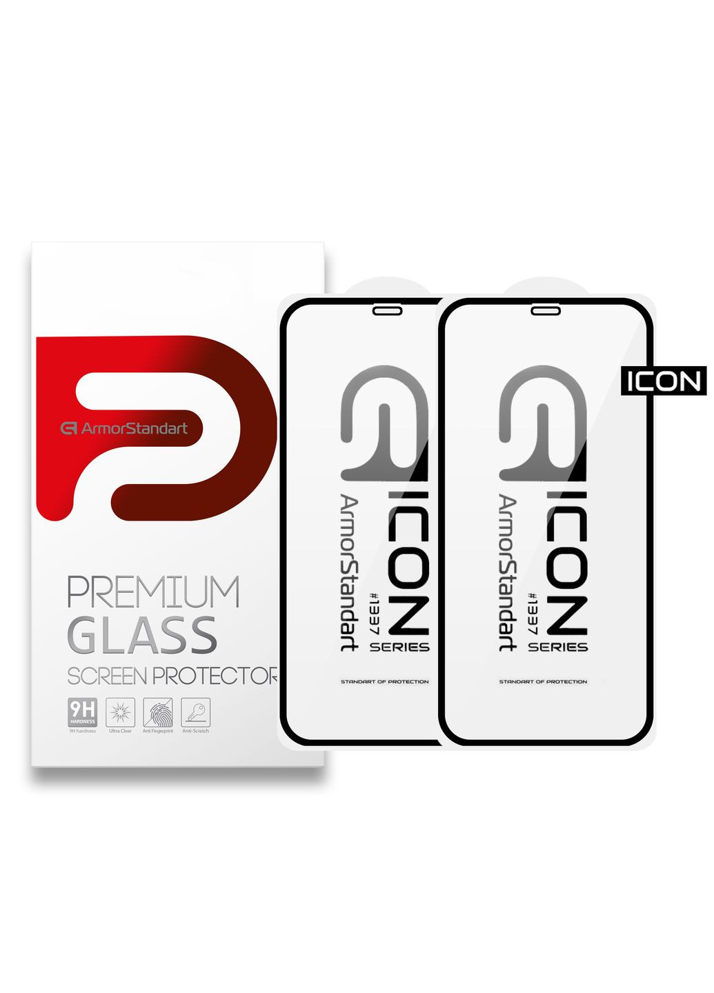 Набор защитных стекол Icon 3D для iPhone 12 Pro Max Black 2шт (ARM59890) ArmorStandart (343047197)