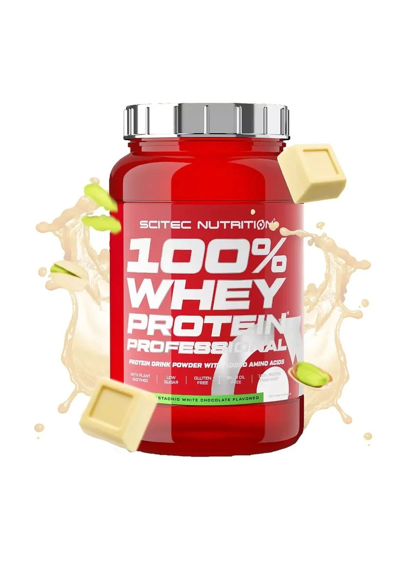 Сывороточный протеин 100% Whey Protein Professional, фисташка-белый шоколад, 920 г Scitec Nutrition (364357394)