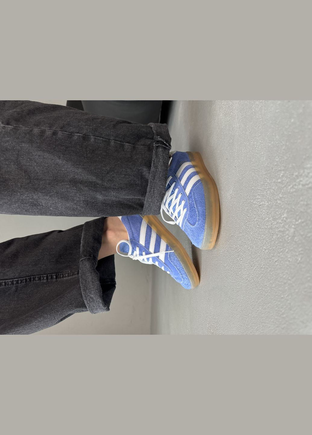 Кросівки жіночі і чоловічі Adidas Gazelle blue | Адідас Газель сині No Brand сірі демісезони (316091182)