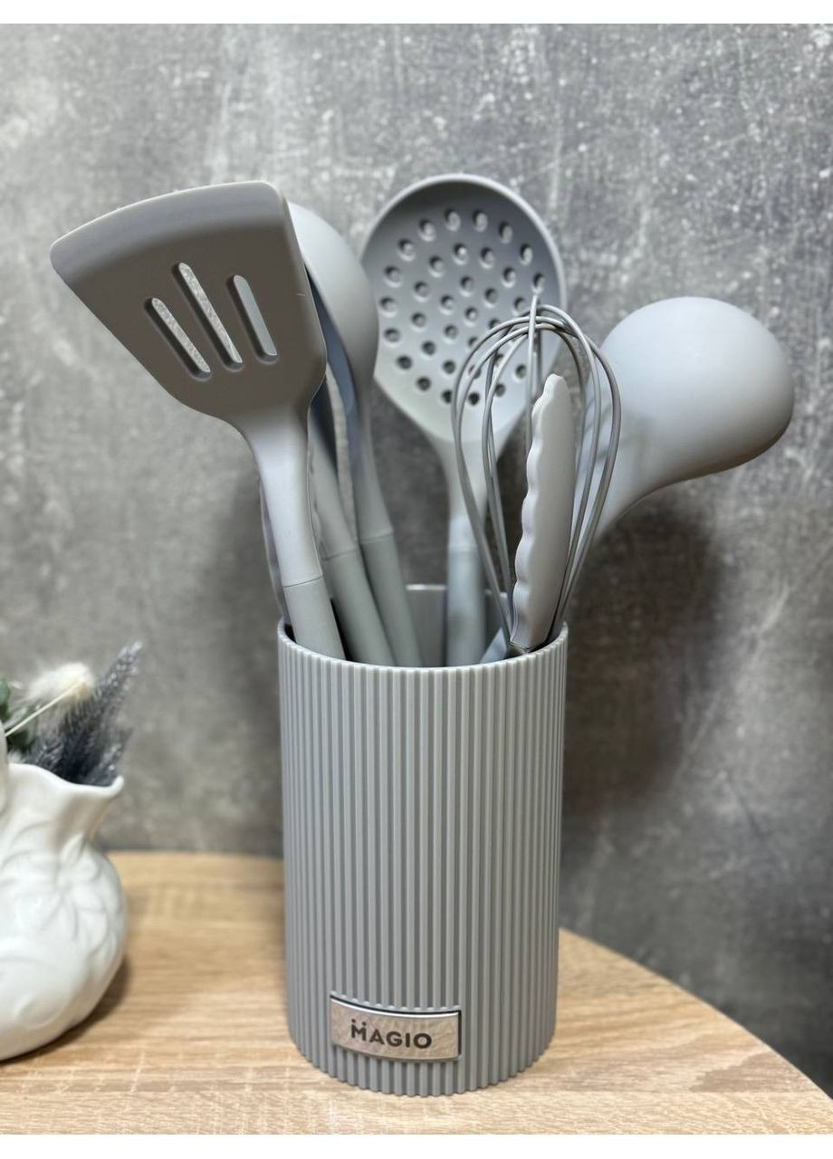 Набір кухонного приладдя MG-1128 8 предметів Сірий Magio (366891130)