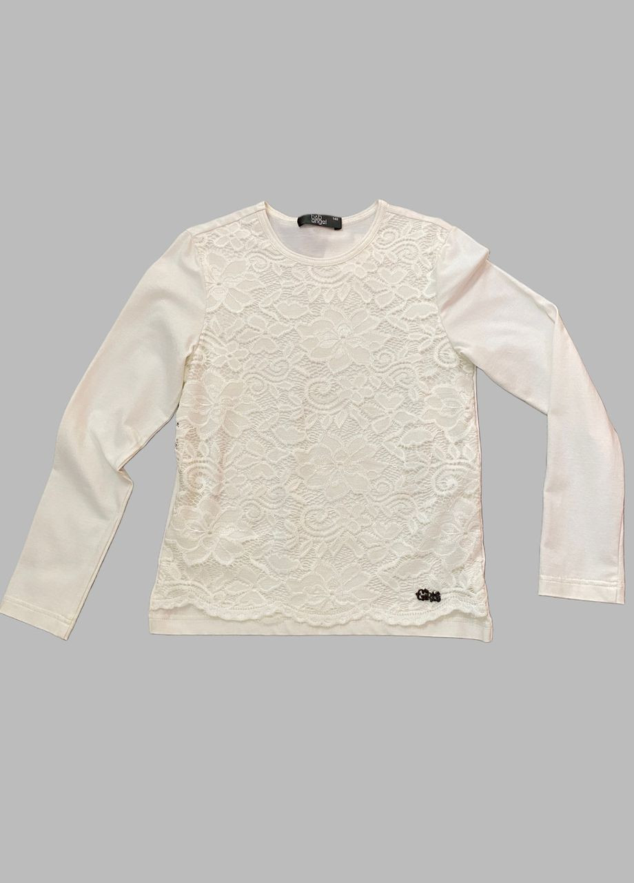 Школьный лонгслив для девочки молочный 140 Baby Angel (358706902)