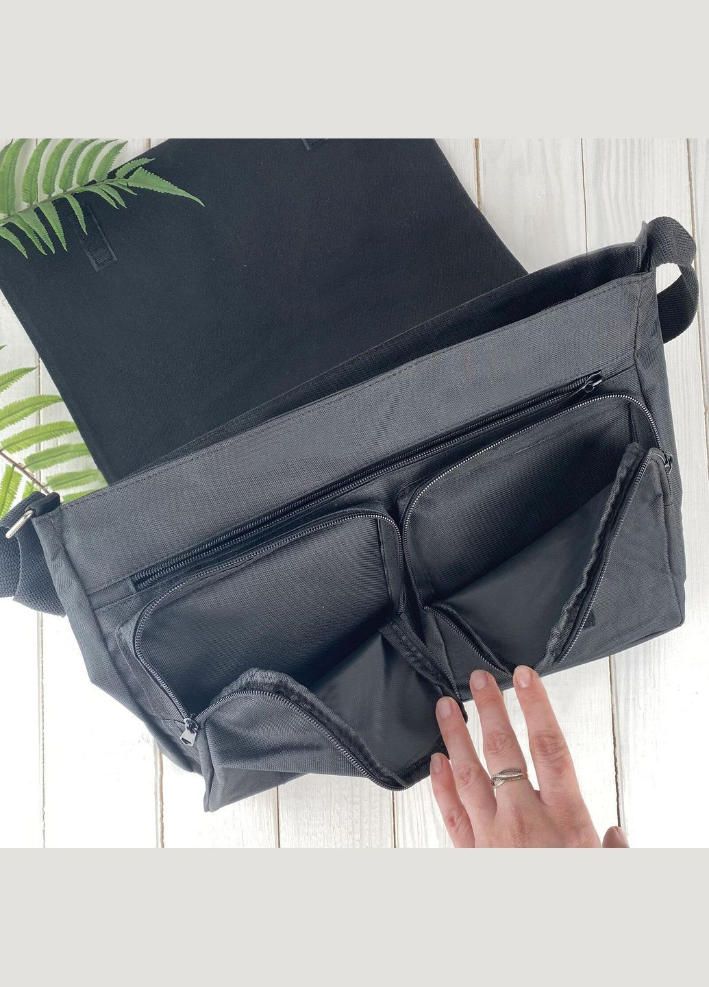 Мужская (женская) сумка через плечо для спортзала дорожная универсальная Art #321 Черный No Brand (322119203)