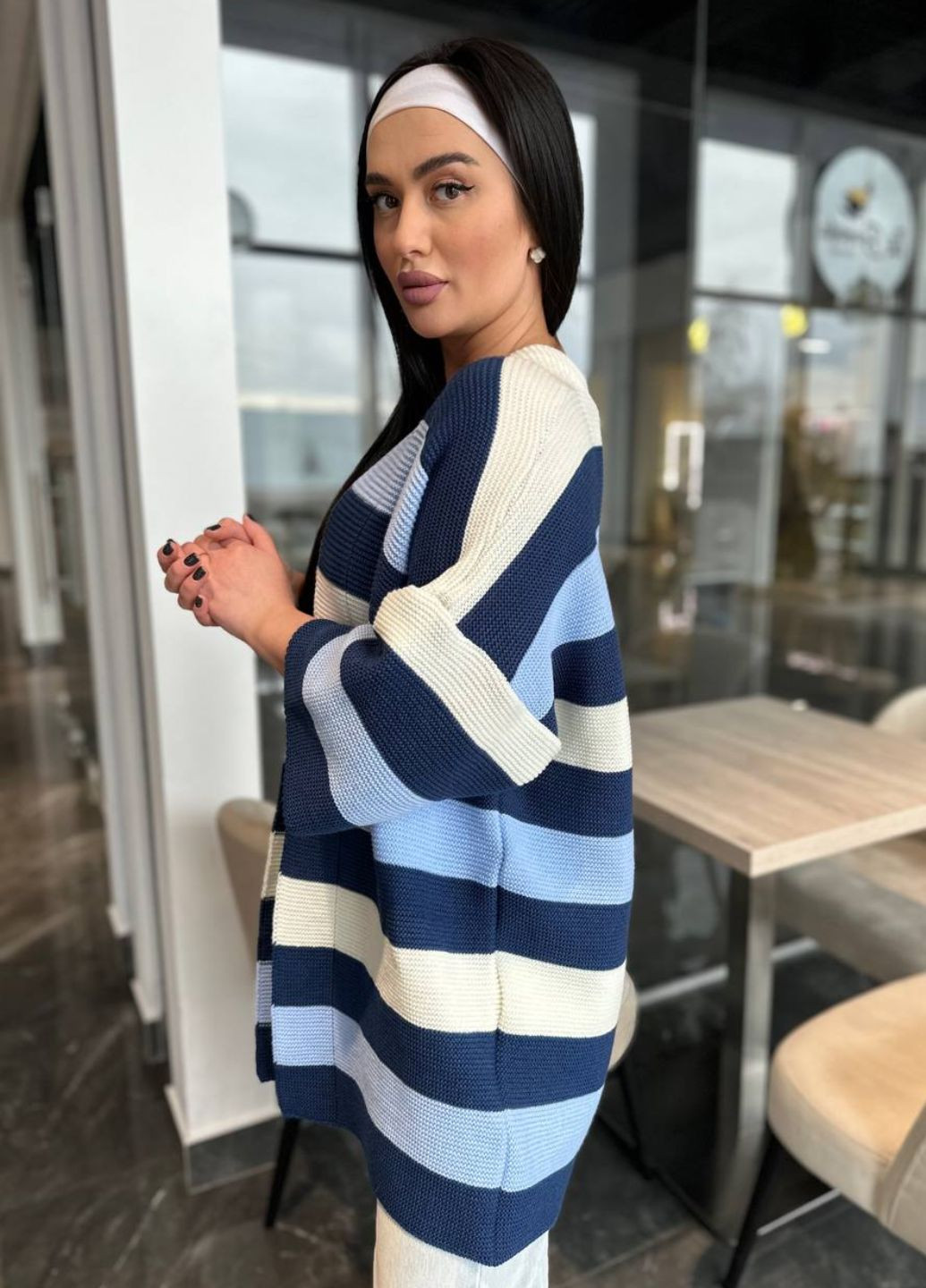 Подовжений кардиган з рукавом ¾ Allthings (325401408)