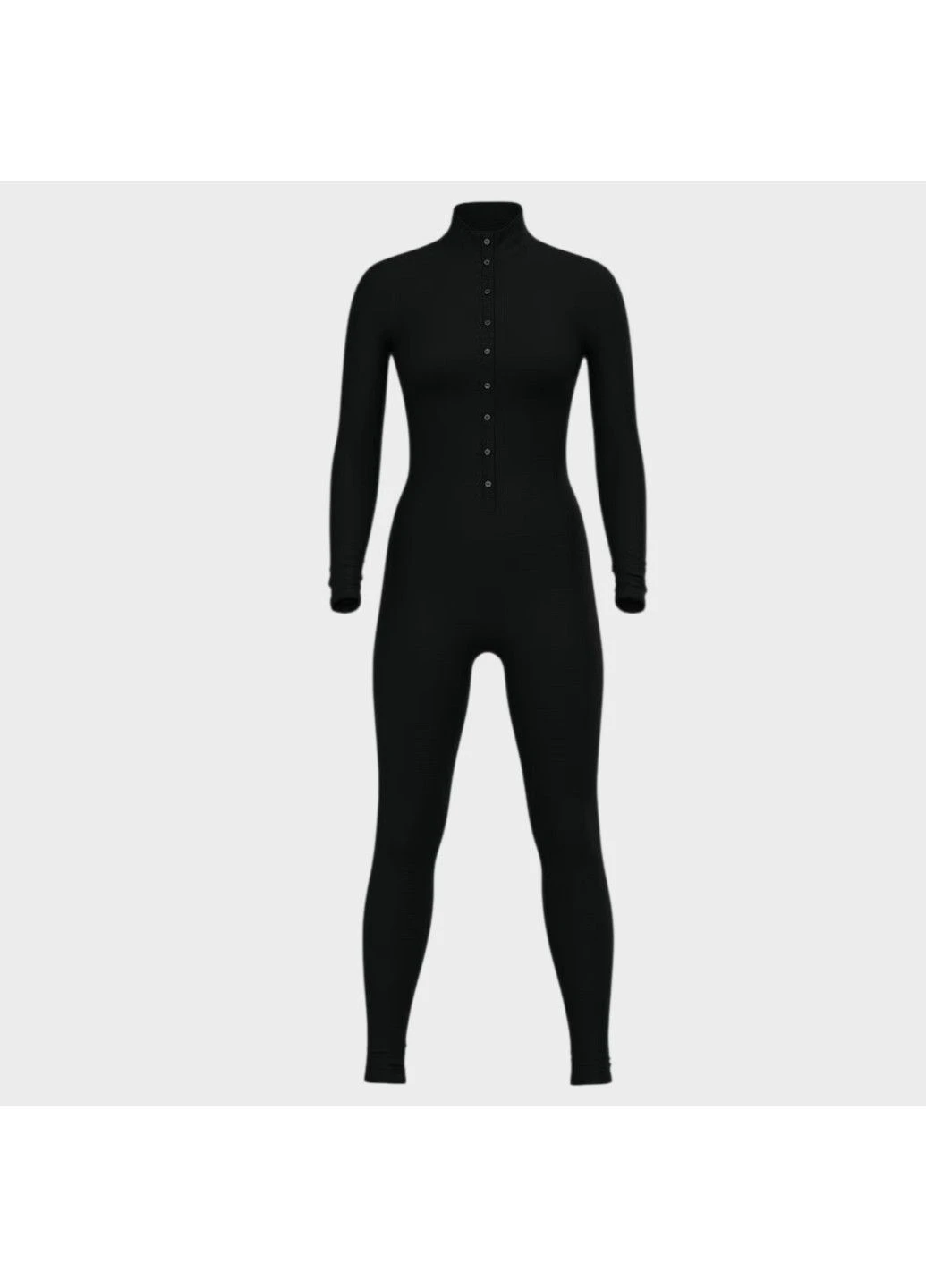 Чорна всесезон піжама модал (комбінезон) luxe ribbed modal long-sleeve jumpsuit Victoria's Secret