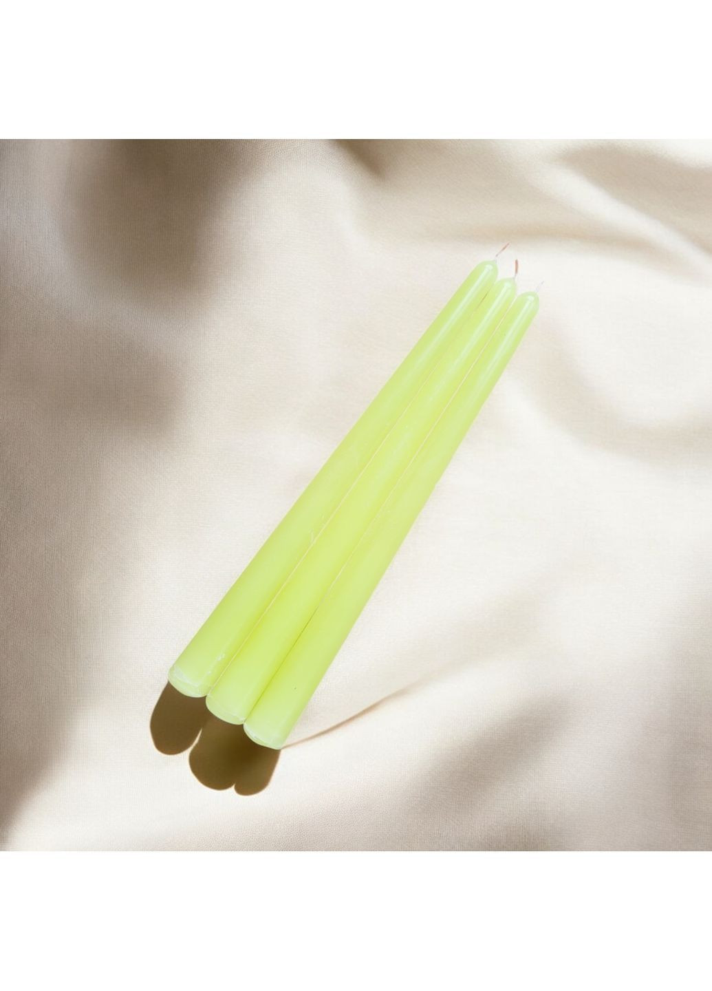 Свічки столові набір свічок «Лимонний Світ» столові свічки ручної роботи в наборі 3 шт Handmade Studio - AV (371357219)