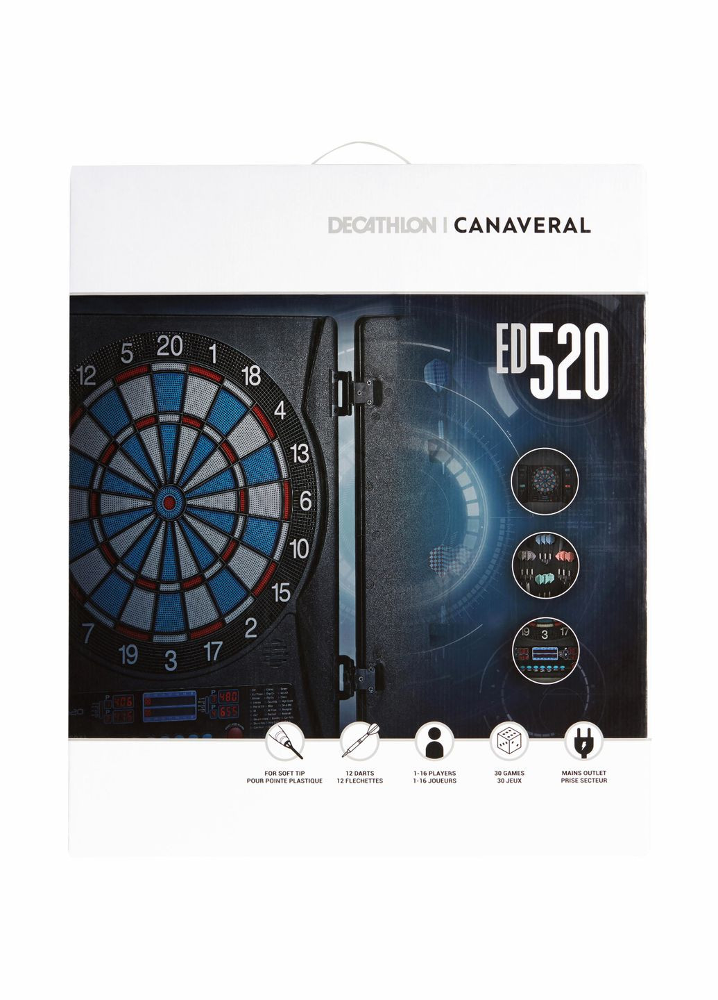 Електронна Мішень для Дартса ED520 з Дротиками 12шт Canaveral (336550033)