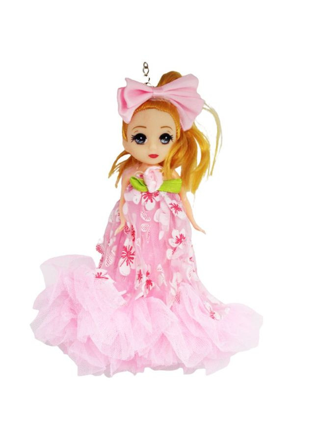 Кукла-брелок з бантом "Роза", рожева MIC (294725882)