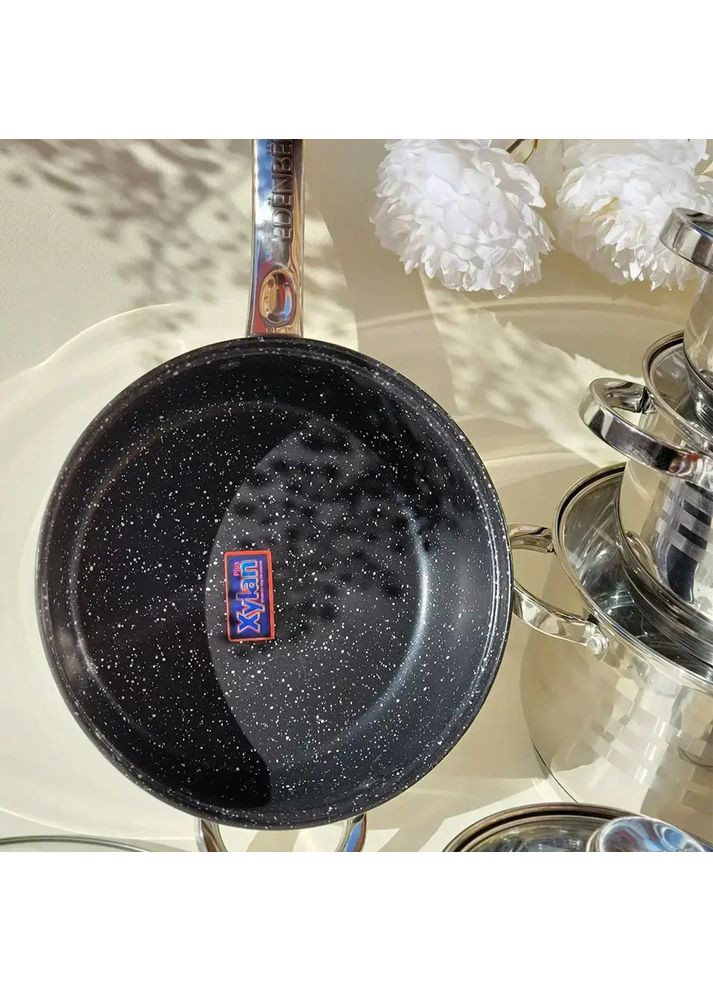 Набір каструль EB-4040 з капсульним дном нержавіюча сталь 12 предметів Edenberg (360654422)