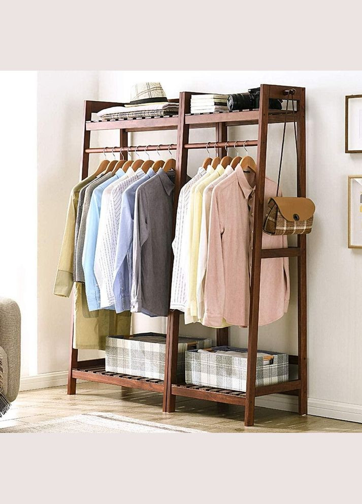 Стійка вішалка для одягу з дерева Торос 50 капучино (СВГ-504209) No Brand (328076902)