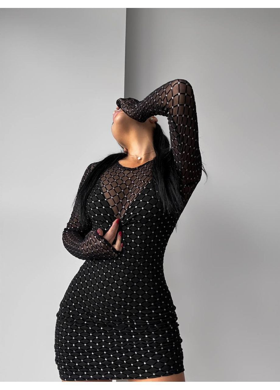 Чорна вечірня сукня жіноча KaraMix однотонна