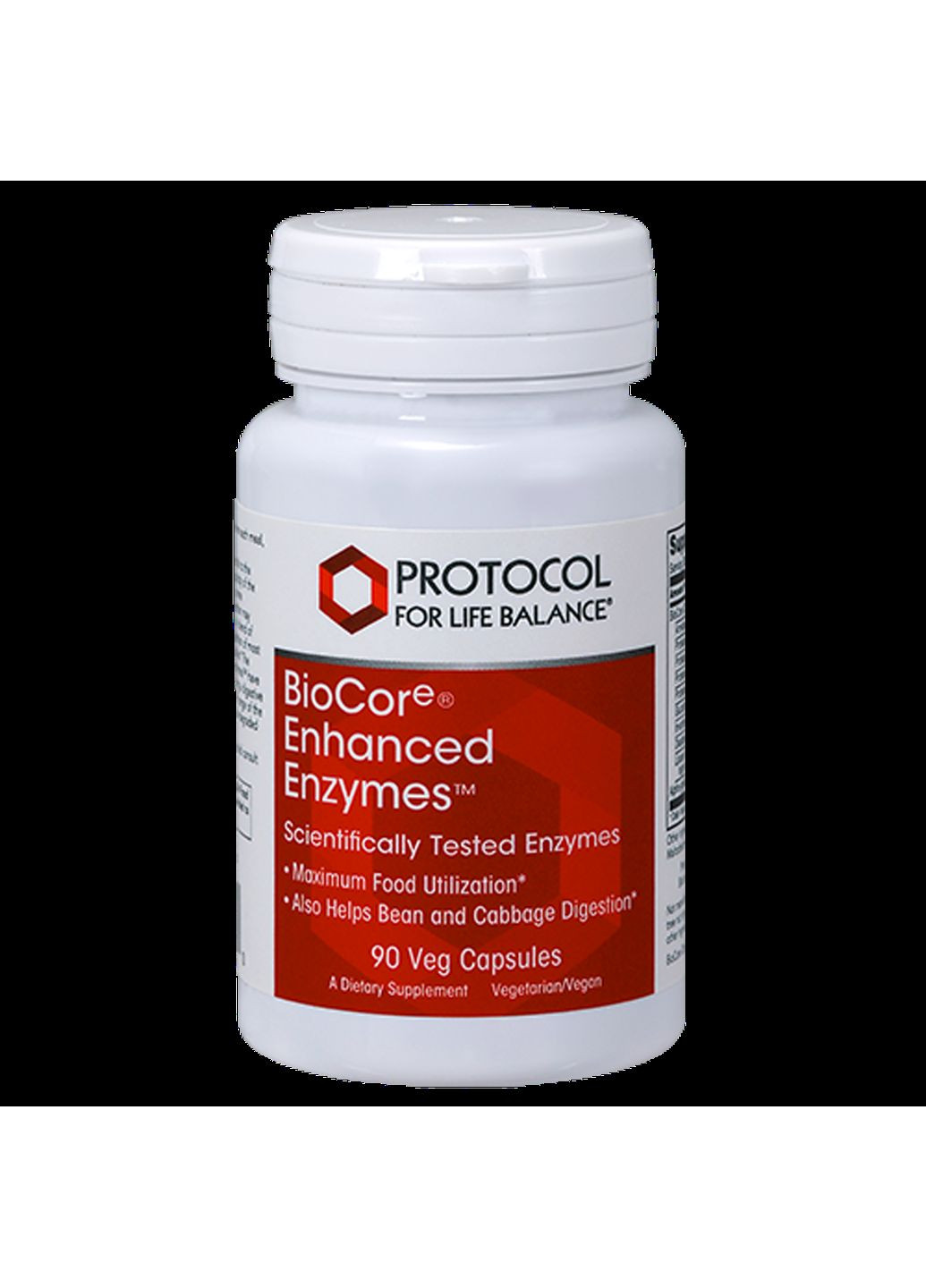 Пищеварительные ферменты широкого спектра, BioCore® Enhanced Enzymes™,, 90 веганских капсул Protocol for Life Balance (351384786)