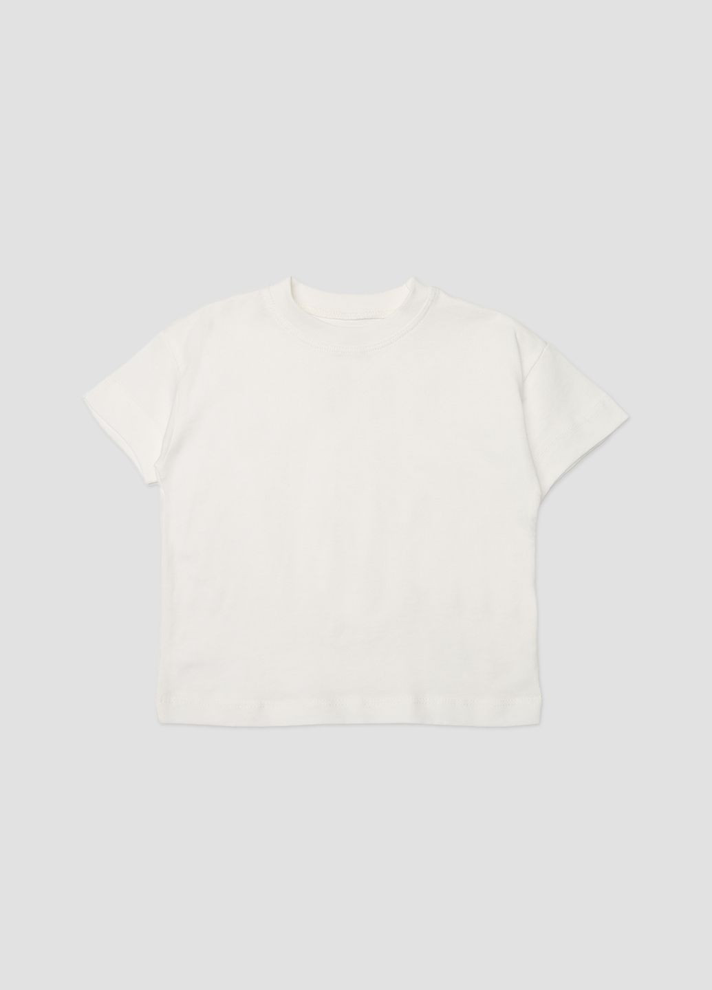 Молочна демісезонна футболка з коротким рукавом для дівчинки колір молочний cb-00273364 Yuki