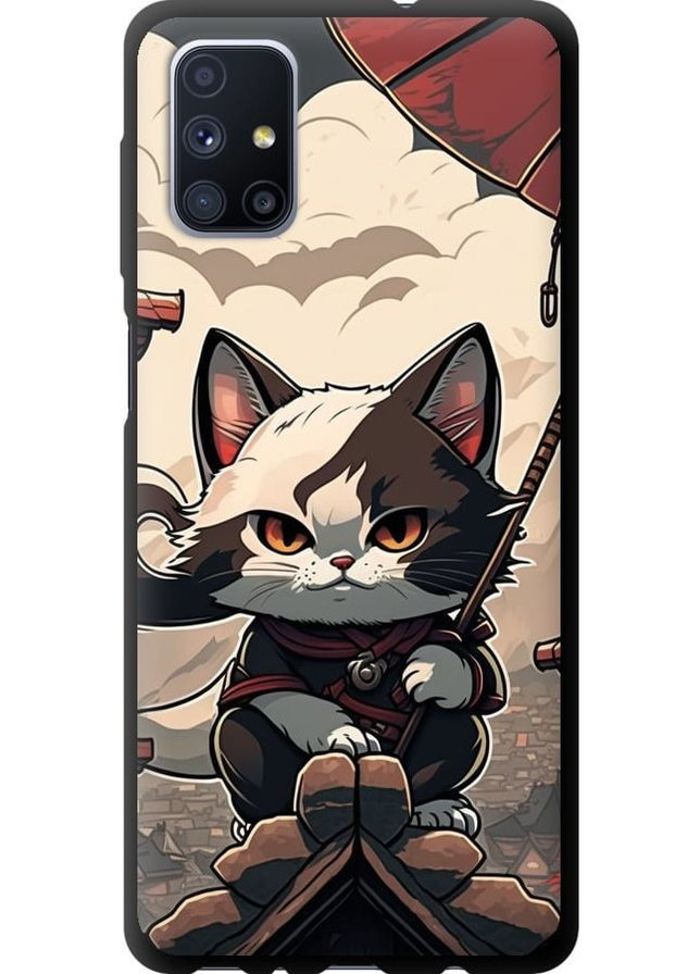 TPU черный чехол 'Япония - кот на крыше' для Endorphone Samsung Galaxy M51 M515F (278239085)