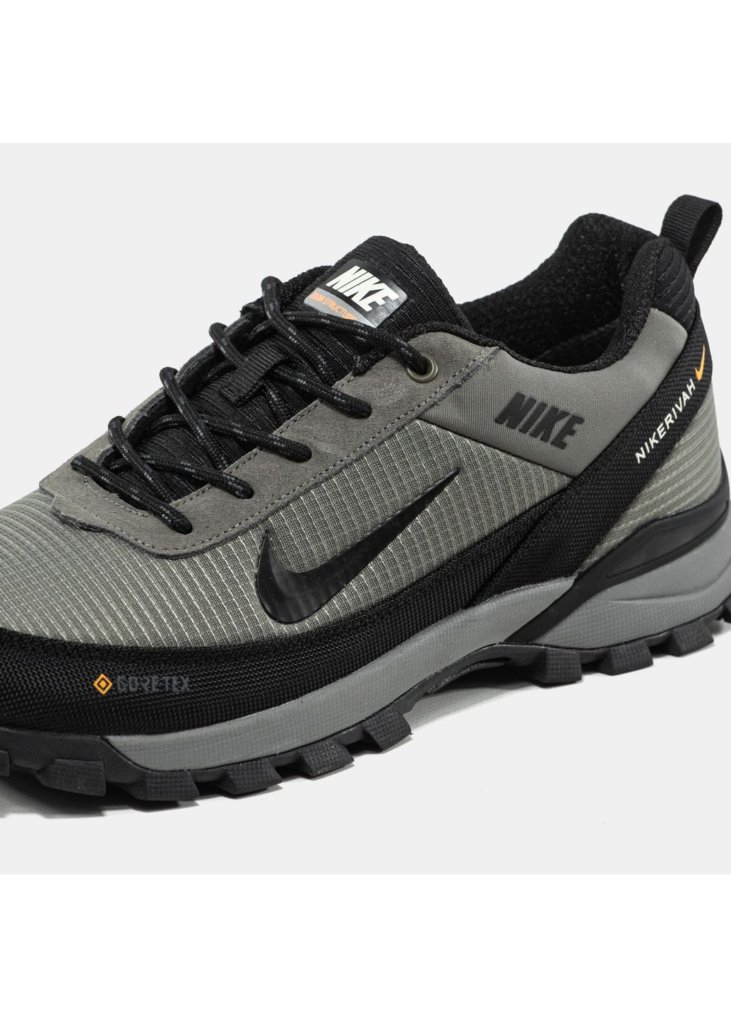 Оливковые (хаки) демисезонные кроссовки мужские nike rivah gore-tex khaki black | найк ривах хаки No Brand