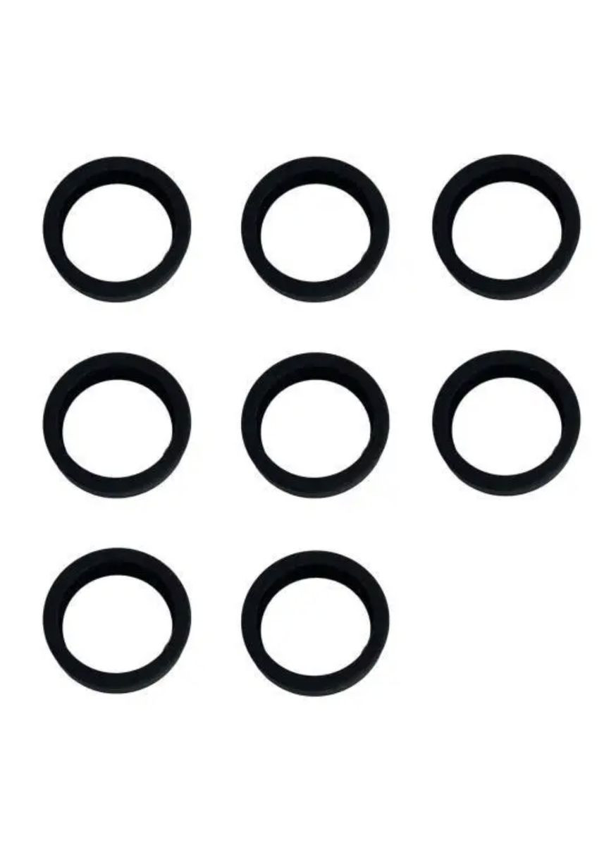 Комплект чохлів на колеса для валізи 8 шт чорного кольору діаметр 5,2 см універсальні м'які зменшують шум No Brand (315826277)