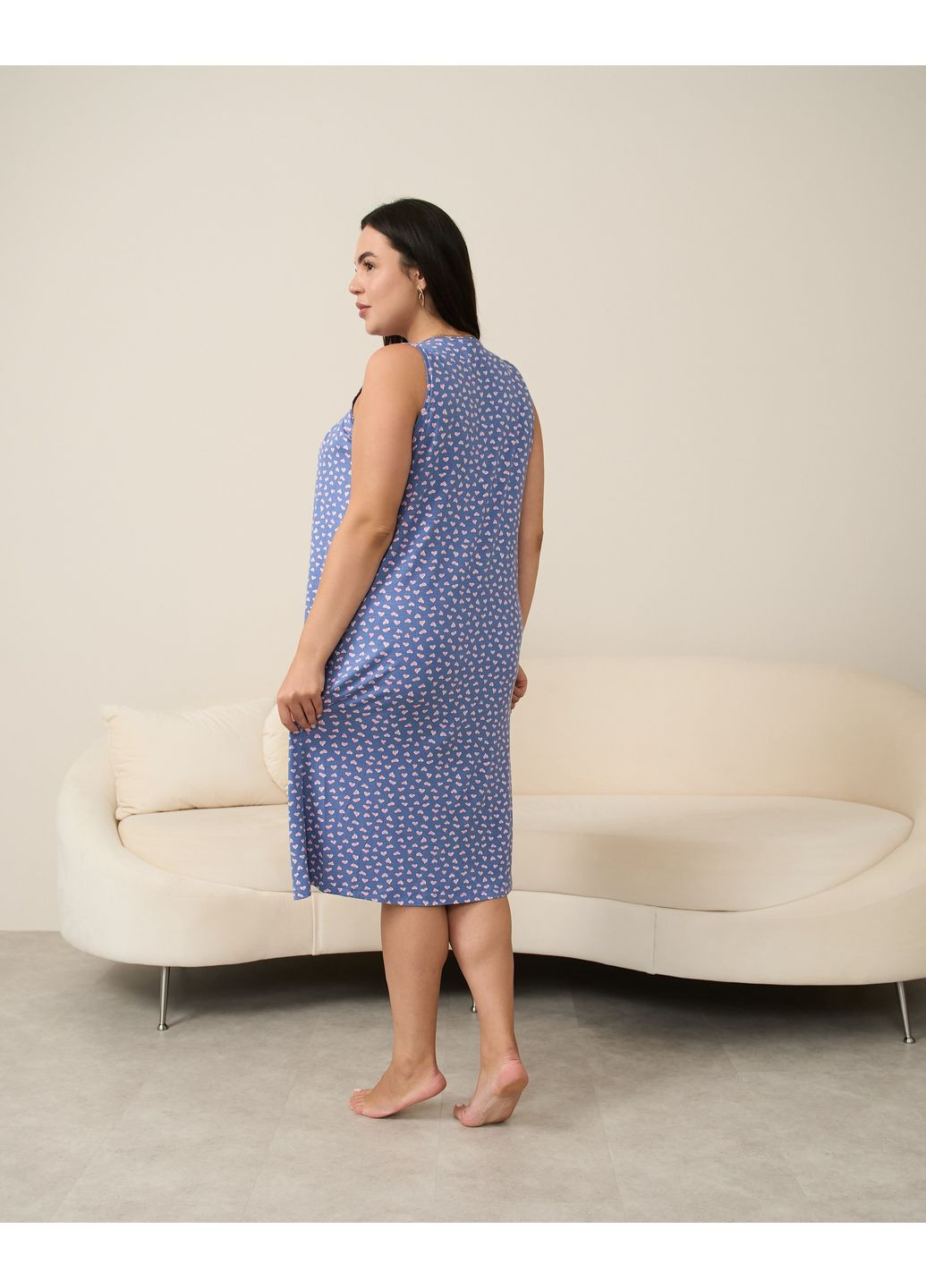 Сорочка на широких бретелях Plus Size Nicoletta (362218879)