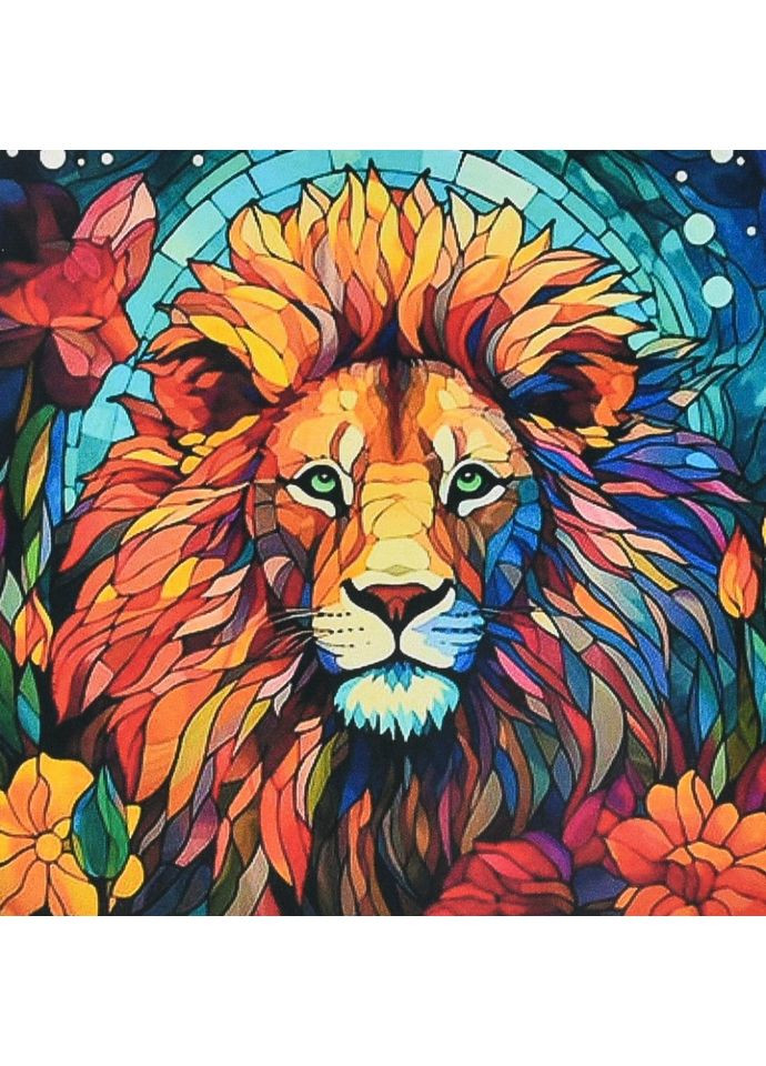 Алмазна мозаїка "Вітражна могутність" DEEX16299 не повна викладка 30х30 см Strateg (366421323)