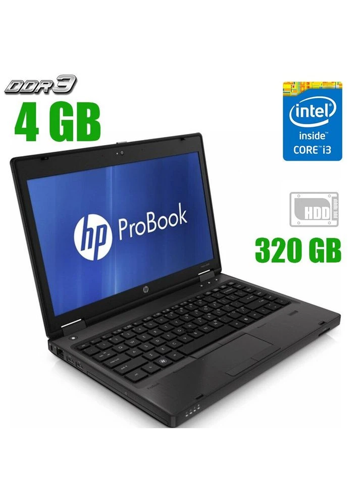 Нетбук HP Probook 6360b / 13.3'' (1366×768) TN / Intel Core i3-2310M (2 (4) ядра по 2.1 GHz) / 4 GB DDR3 / 320 GB HDD / Intel Hewlett Packard (379294163)