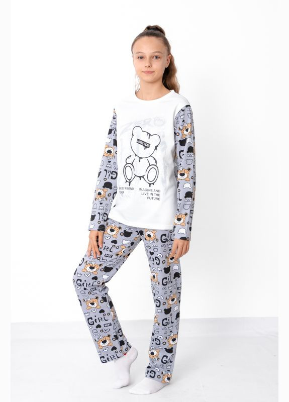 Світло-сіра зимня піжама для дівчинки (підліткова) Носи своє 6076-024-33-2