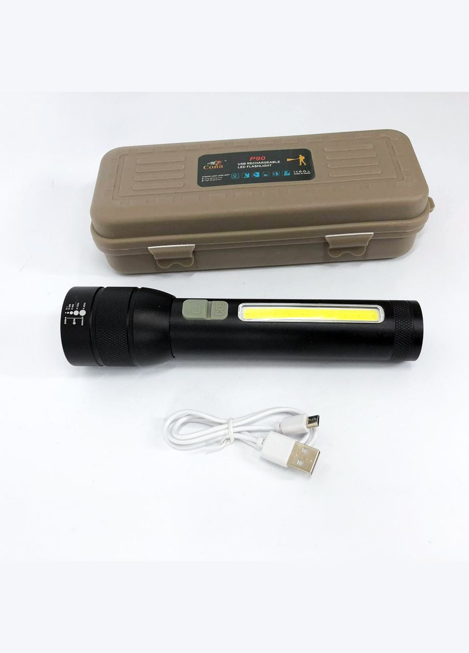 Ліхтарик CB-C22 з потужним діодом P90, Потужний акумуляторний лед ліхтарик, Ручний ліхтарик led Coba (369562026)