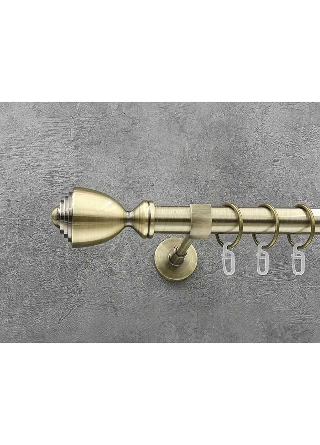 Карниз Палаціо гладка штанга одинарний модерн 25 мм 160 см Антик Quadrum (352778060)