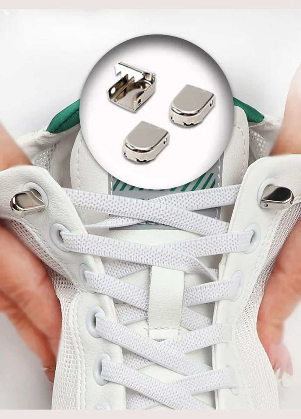 Эластичные плоские шнурки 6мм с фиксаторами PRC (304051686)