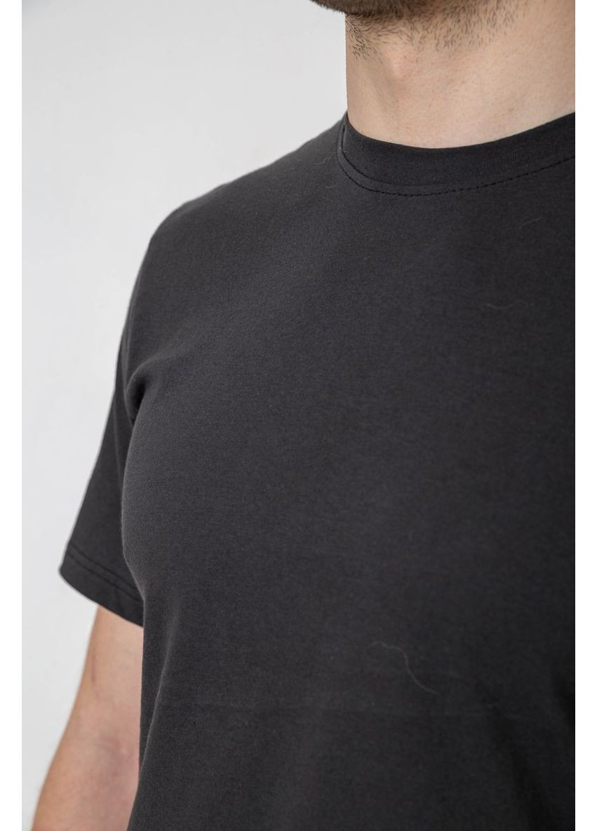 Темно-сіра футболка чоловіча з принтом, колір темно-сірий, 241r1907 Ager