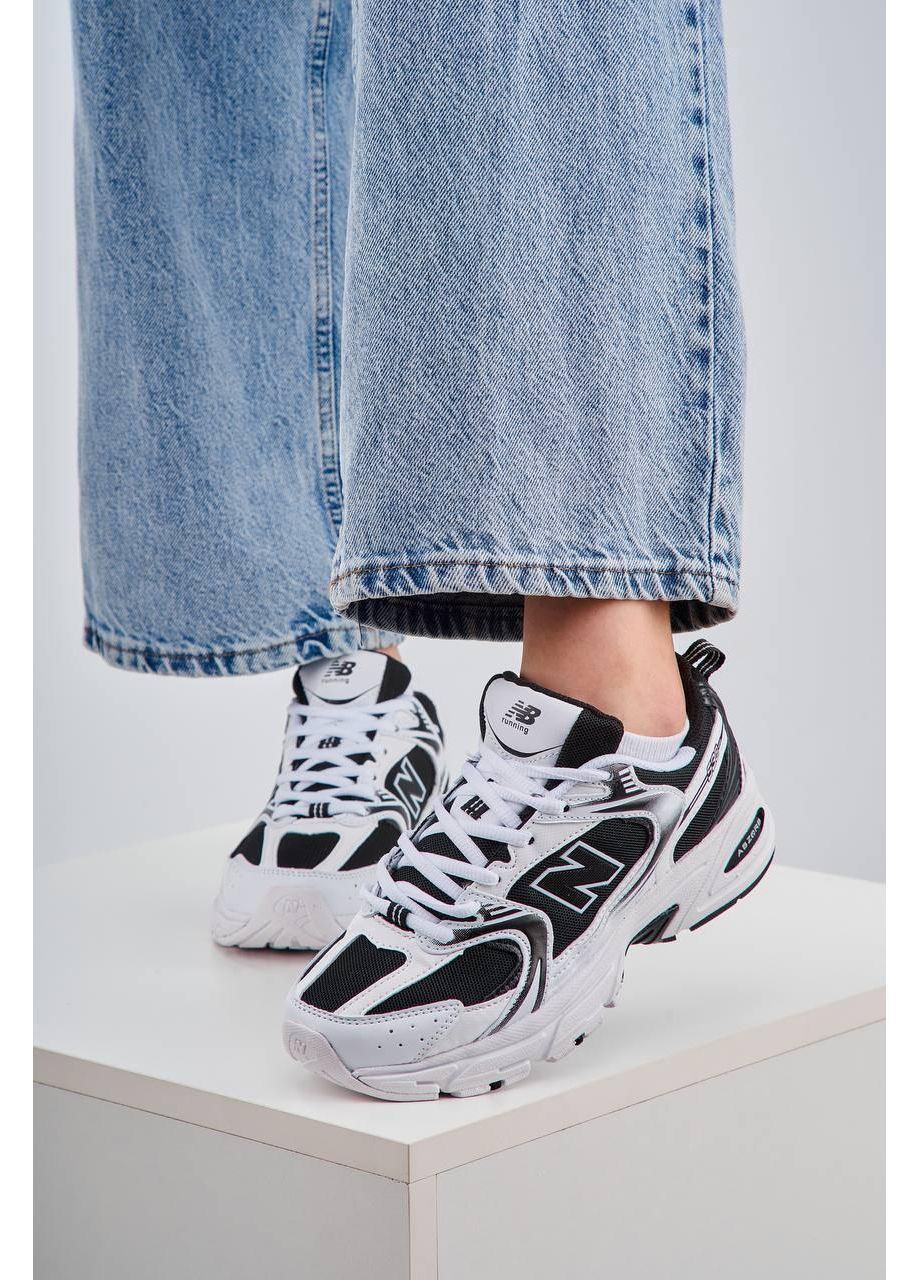 Черные демисезонные кроссовки мужские new balance 530 white black v2 premium нью беланс 530 No Brand