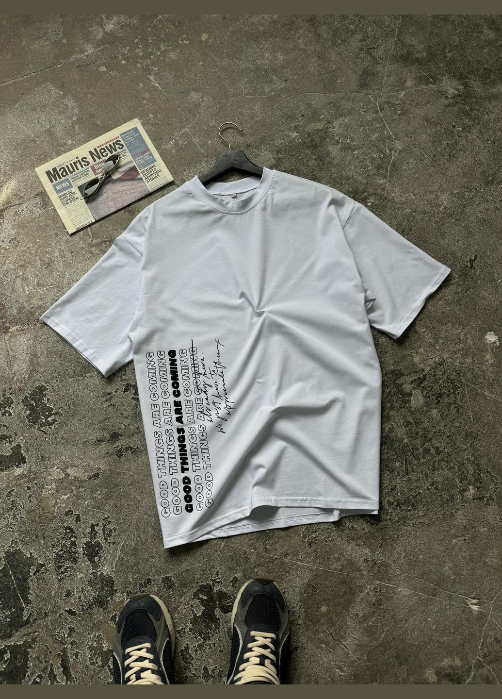 Белая стильная футболка🔝 Luna