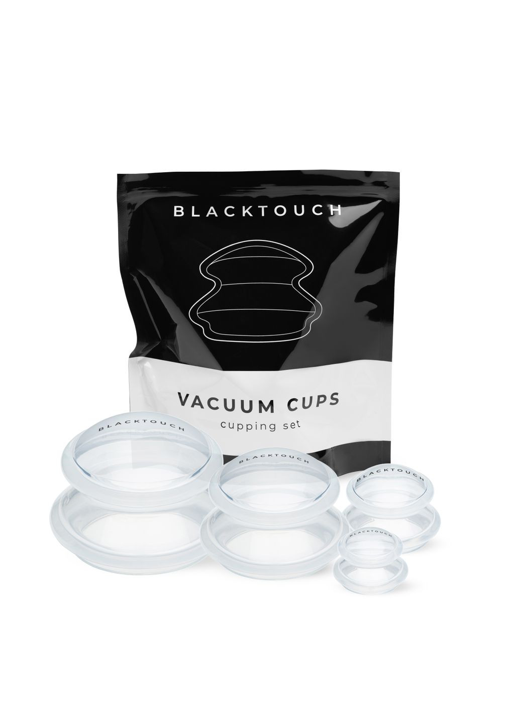 Комплект Прозрачные вакуумные боночки (4 шт.) + Антицеллюлитное масло, 100 мл BlackTouch (293247314)
