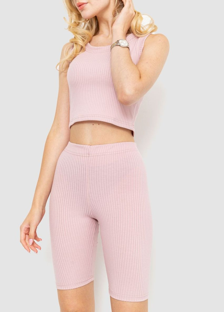 Костюм женский в рубчик повседневный темно-бежевый размер M (sku_214R700) Ager (316319466)