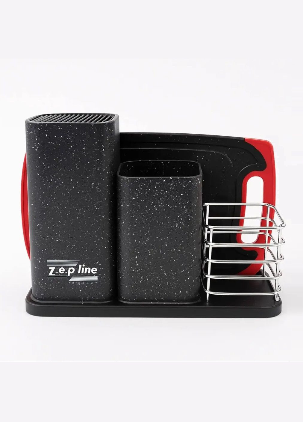 Комплект кухонных приборов девайсов из нержавеющей стали пластика с подставкой 14 предметов (480889-Prob) Черный Unbranded (347067437)