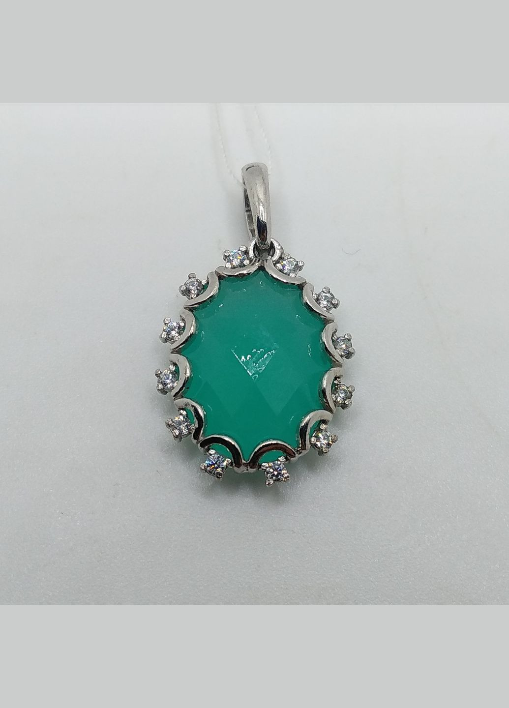 Подвесок серебро 925° 2,74г. имитация агат голубой родий () Харківський ювелірний завод 3692509458 (305582998)