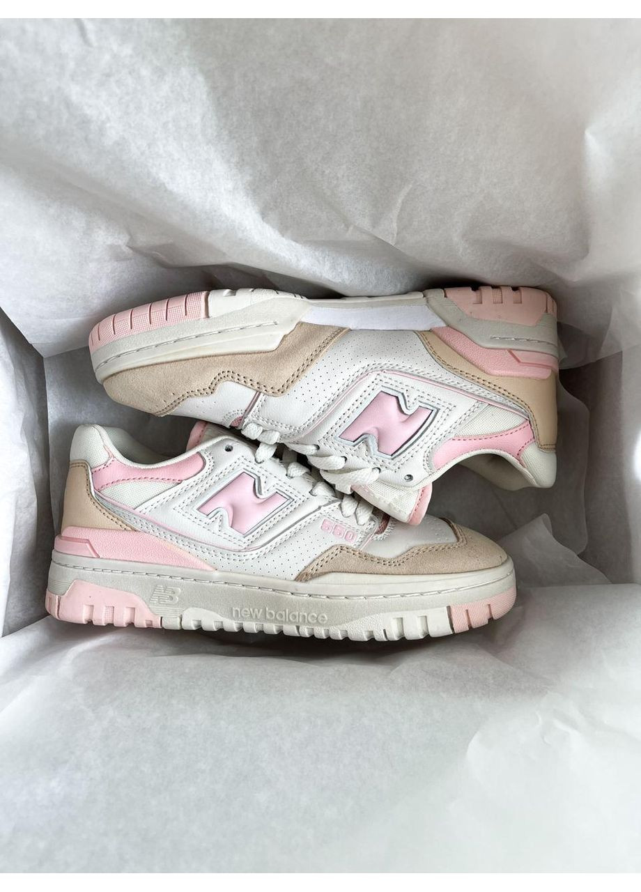 КРОСІВКИ ЖІНОЧІ NEW BALANCE 550 WHITE PINK НЬЮ БЕЛАНС 550 No Brand рожеві демісезони (368868089)