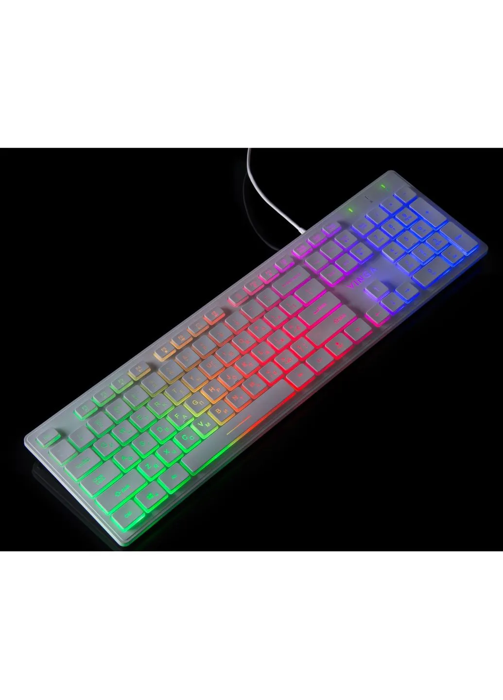 Клавіатура Vinga KB410 White (356149704)