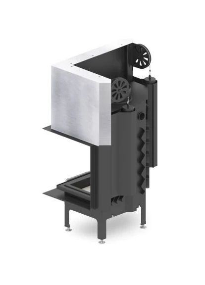 Каминная топка ALBERO AL11RG.H-BDBI Стекло декор цельногнутое+дополнительное внутреннее стекло цельногнутое Hitze (370384940)