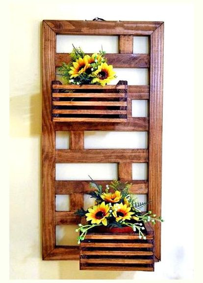 Полиця настінна для квітів з дерева Норті капучино (ЦВС-005609) No Brand (328225730)