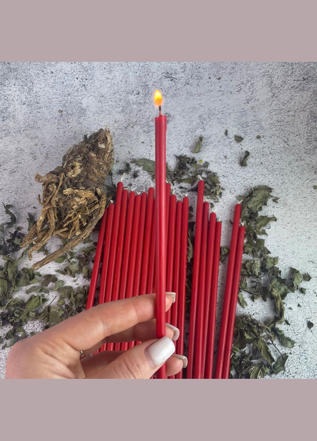 Восковая свеча 20 см Черный 5Candles (322347003)