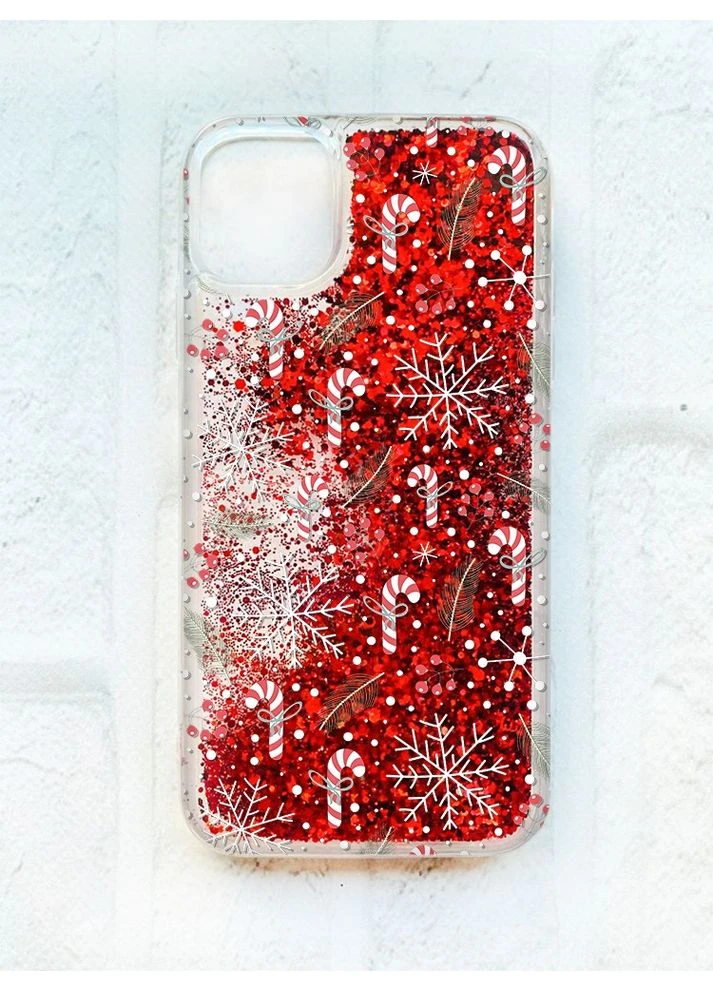 Чехол с плавающими блестками на iPhone 11:::: Новогодний фон (принт 199) Creative (362970745)