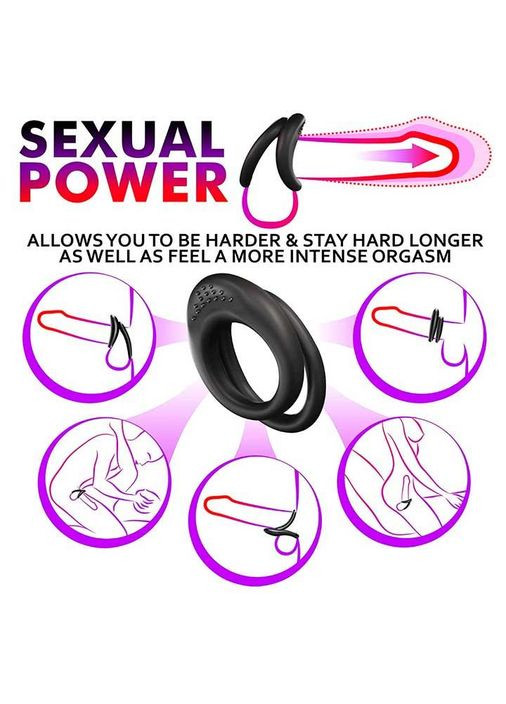 Двойное эрекционное кольцо Power Sex No Brand (372502360)