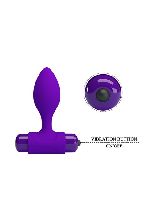 Анальна пробка Vibra Butt Plug Purple - CherryLove Pretty Love (329152775)