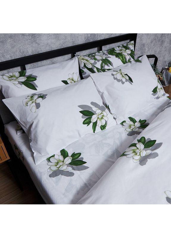 Комплект постельного белья Бязь Gold Люкс «» Евро 200х220 наволочки 2х50х70 (MS-820007466) Moon&Star Wisteria White (356116649)