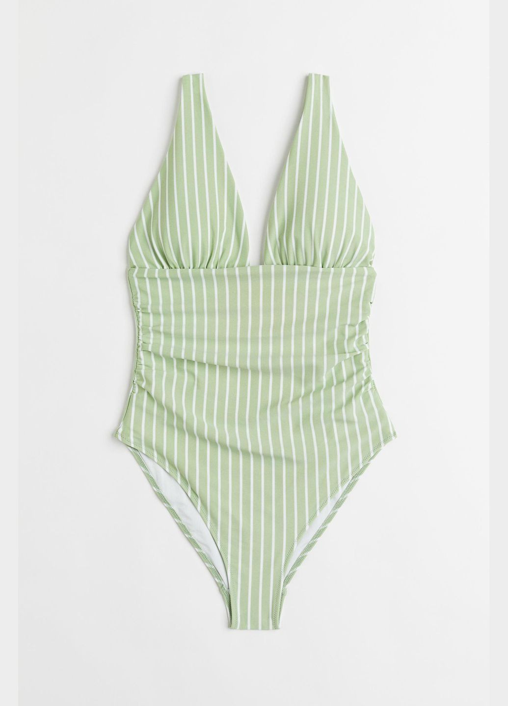 Комбінований купальник,світло-зелений-білий в смужку, H&M