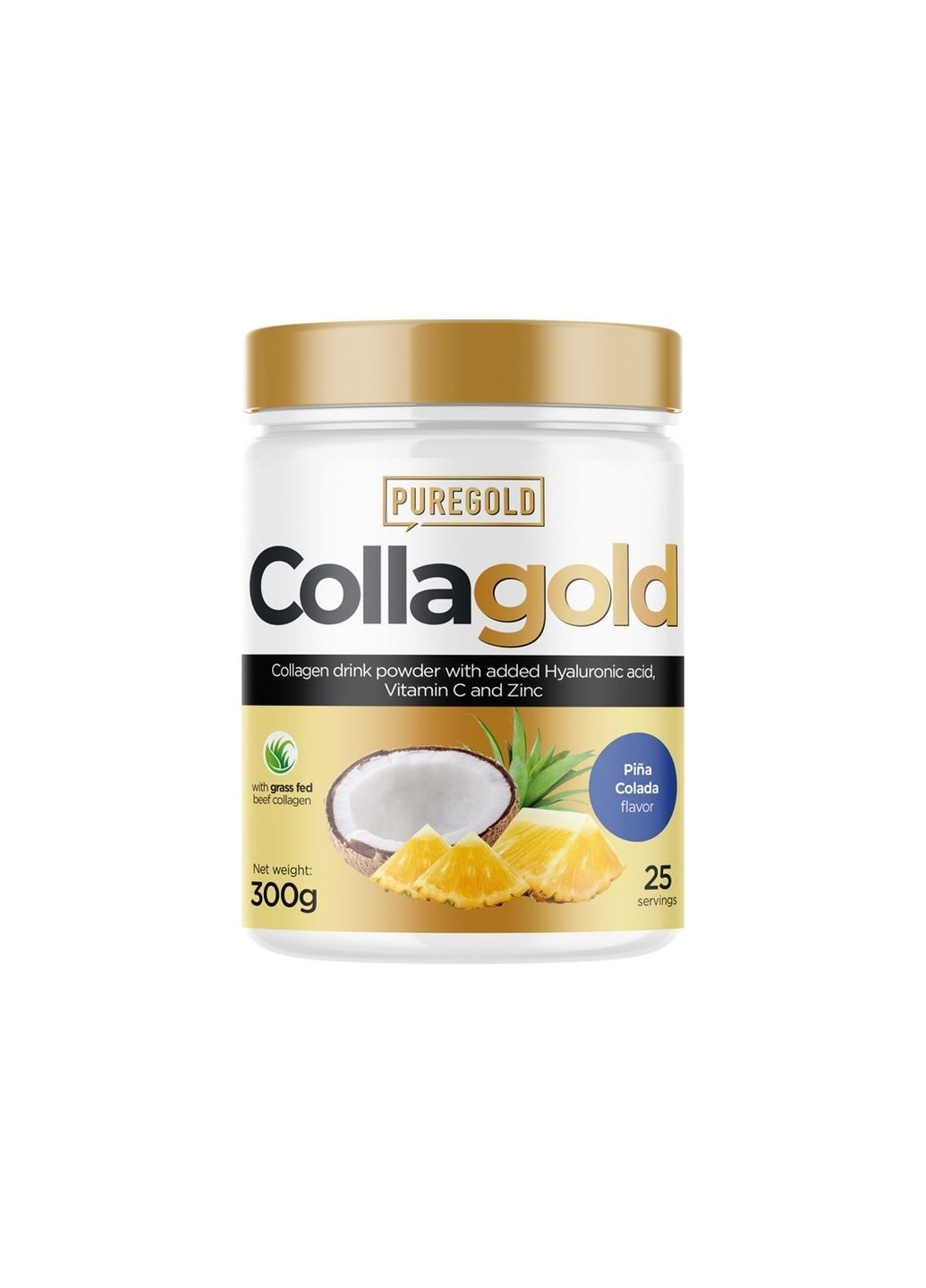 Препарат для суглобів та зв'язок CollaGold, 300 грам Піна колада Pure Gold Protein (293478788)